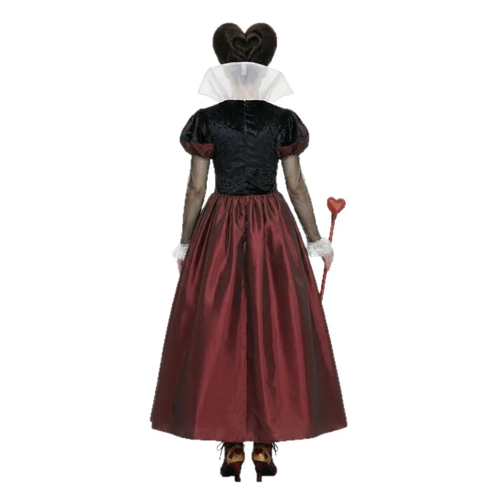 Costume Reine de Cœur – Robe, Couronne ou Perruque au Choix
