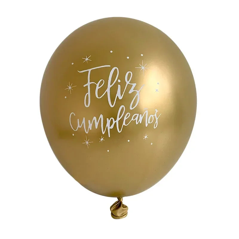 Lot de 15 Ballons Latex Or, Argent et Confettis – vue 5