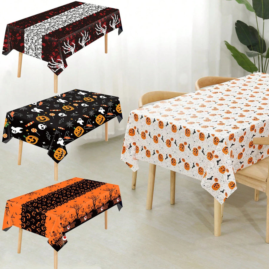 Nappe de Table Halloween Citrouille et Fantôme