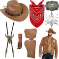 Kit Accessoires Cowboy Chapeau et Étoile de Shérif