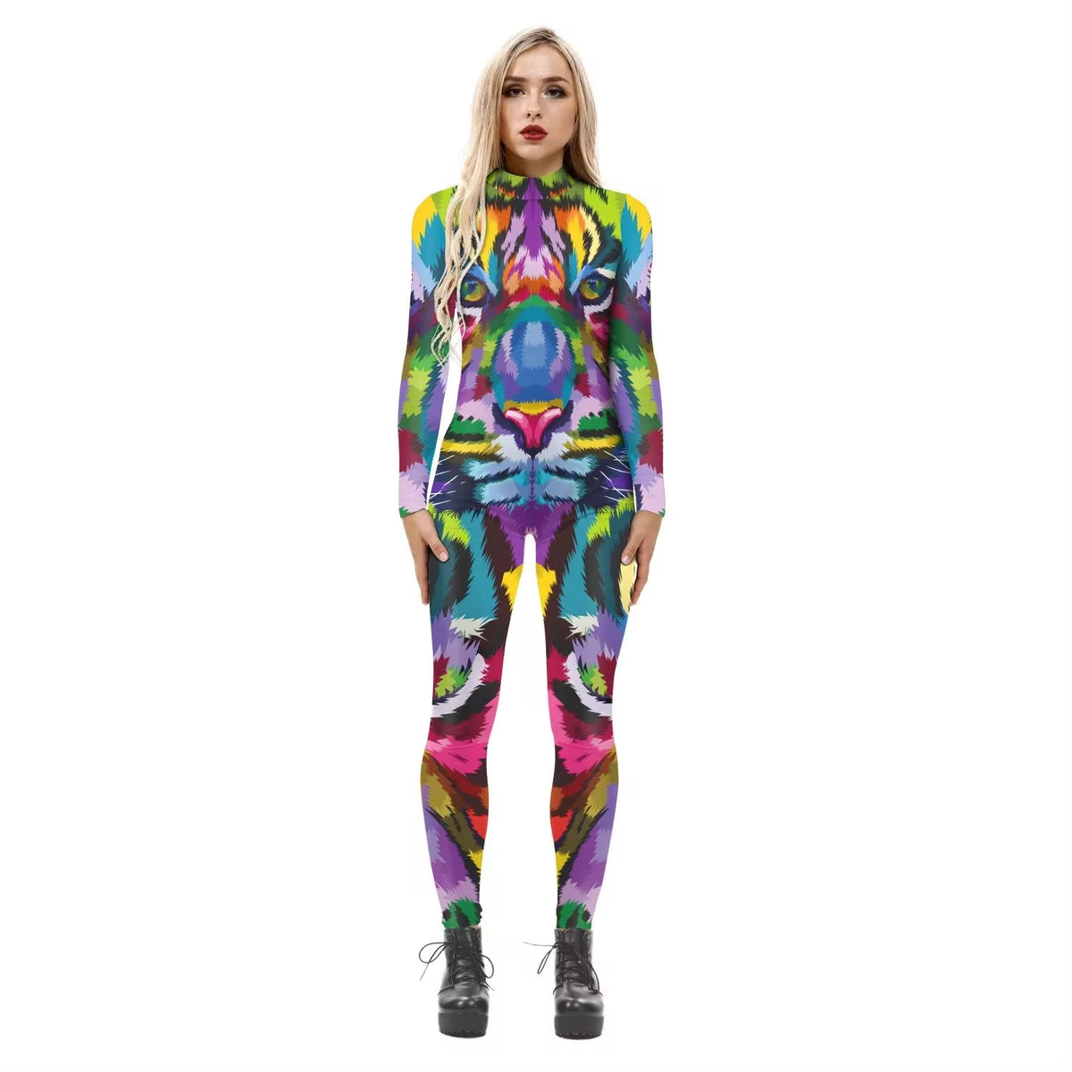 Body Tigre Camouflage Coloré Femme – vue 3