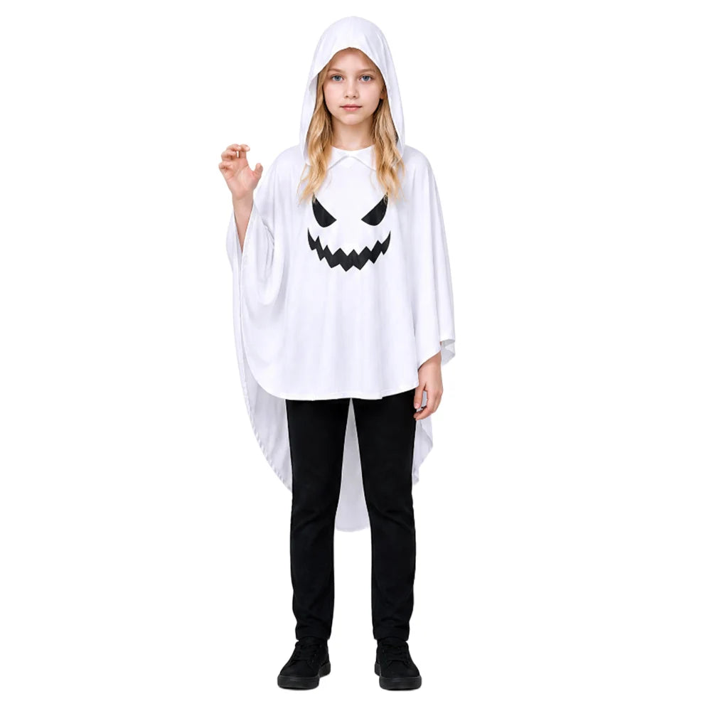 Cape Fantôme Blanc à Capuche Phosphorescente – vue 2