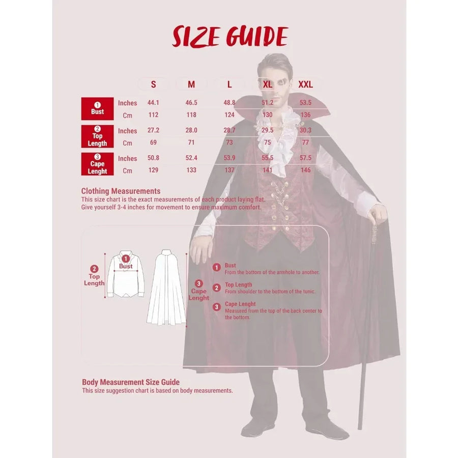Déguisement Dracula Homme avec Cape