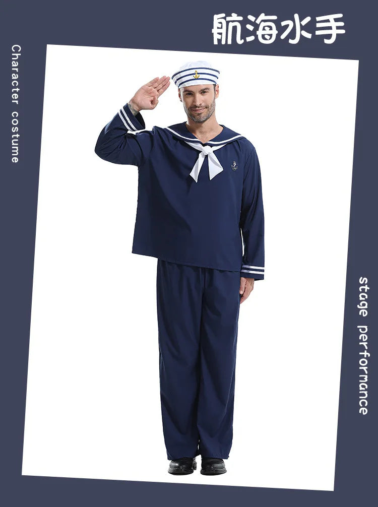 Déguisement Marin 3 Pièces – Chapeau, Haut et Pantalon – vue 6