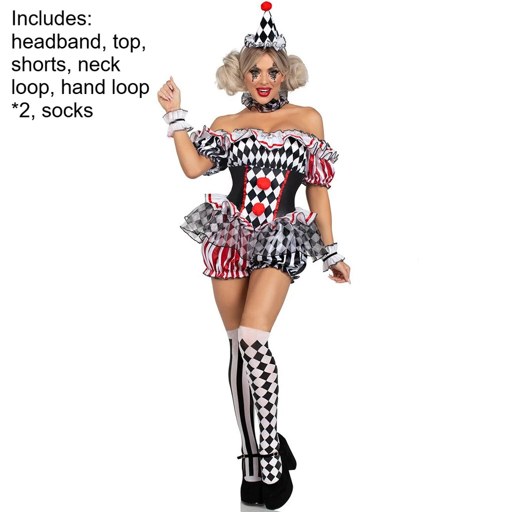 Déguisement Bouffon Clown Femme