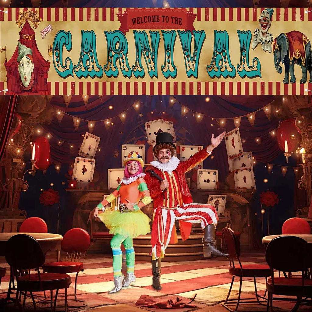 Banderole « Bienvenue au Cirque » pour Carnaval – vue 4