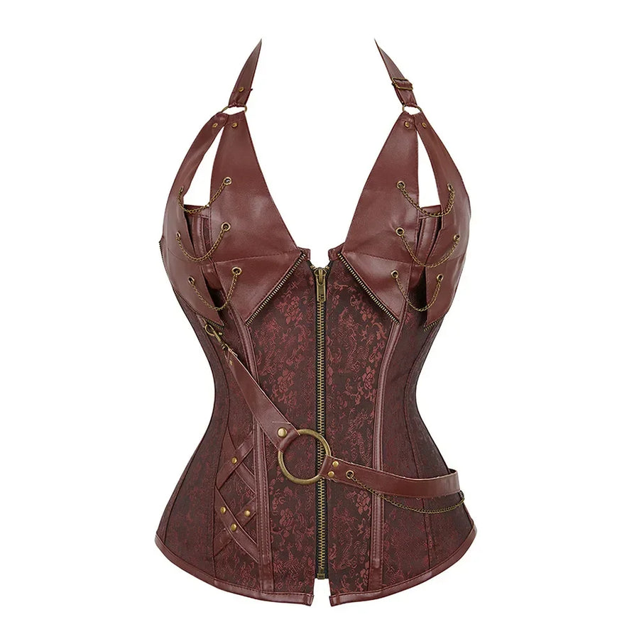 Corset Viking Pirate en Simili Cuir