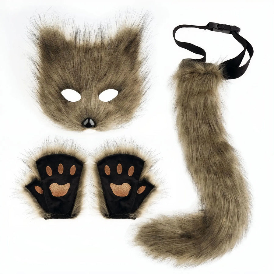 Kit Chat en Peluche – Masque, Gants et Queue – vue 9