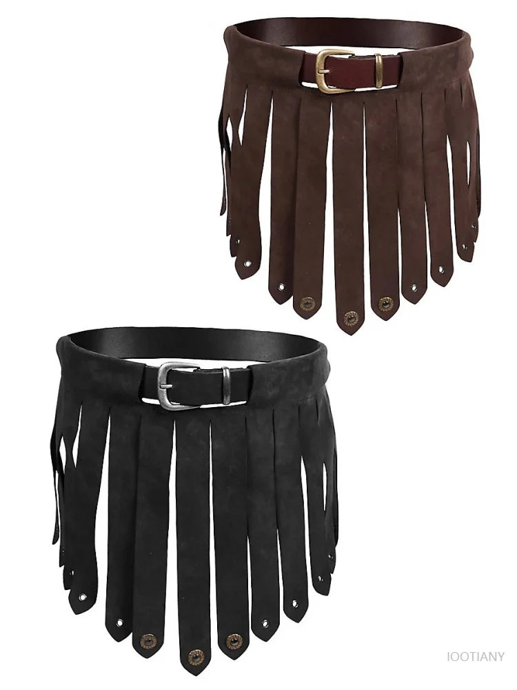 Jupe Viking Gladiateur en Simili Cuir – vue 3