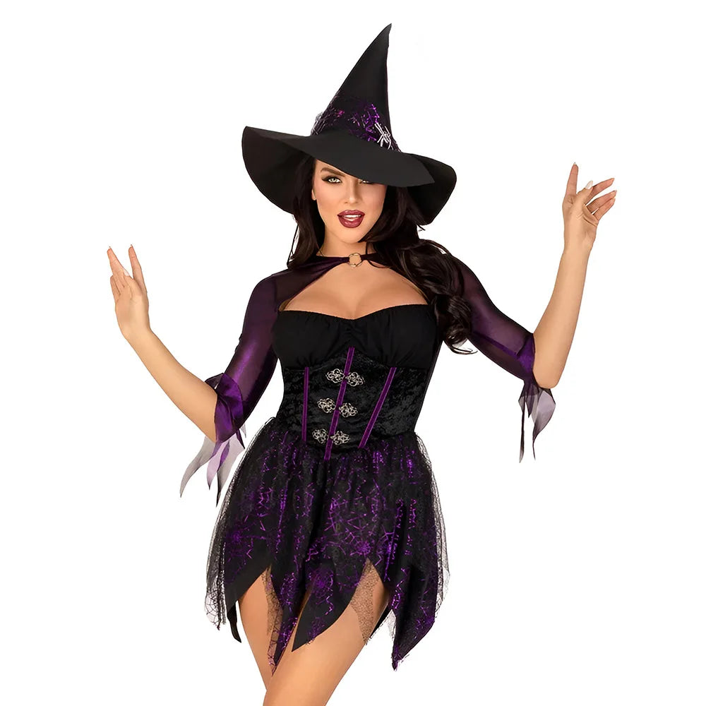 Robe de Sorcière Femme – Déguisement Taille Unique