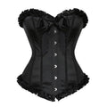 Corset Bustier Sexy Baleiné en Satin à Lacets – vue 2