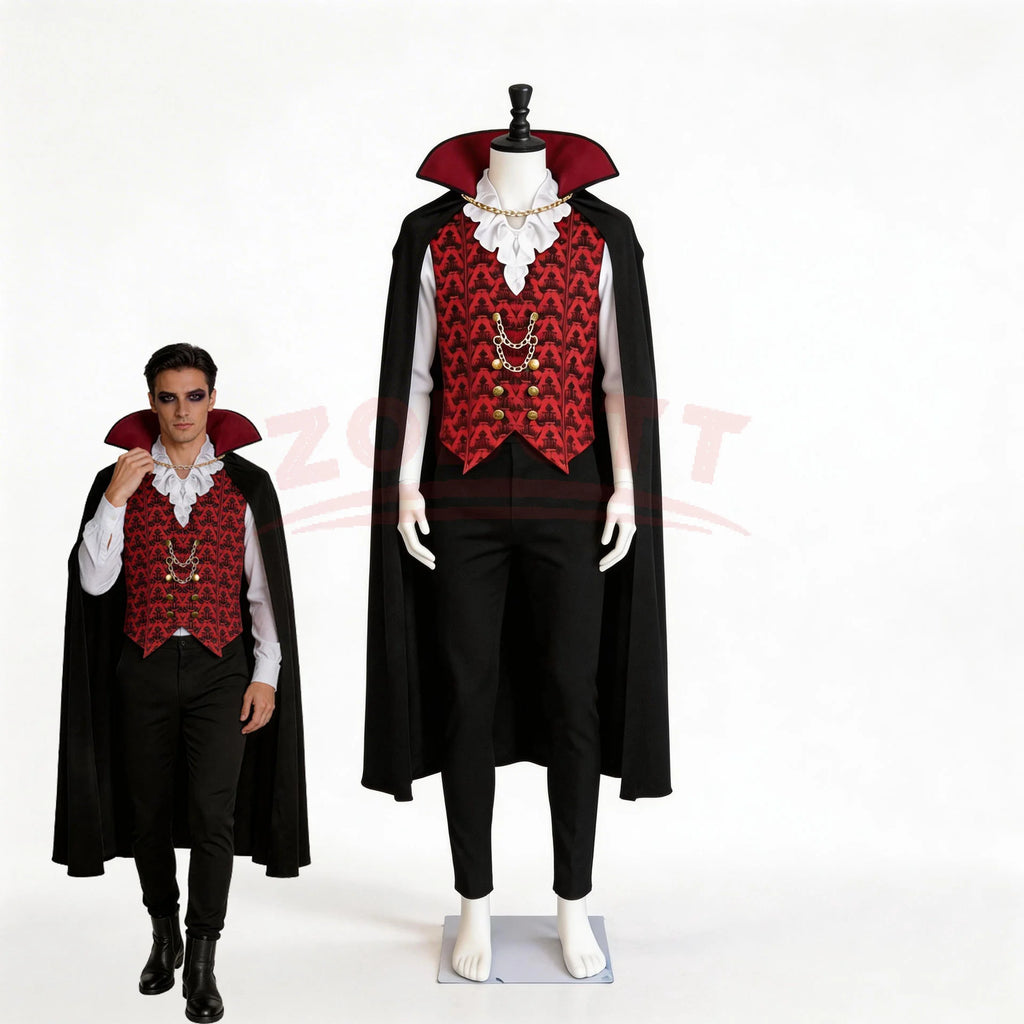 Déguisement Vampire Diable Homme – Chemise et Cape