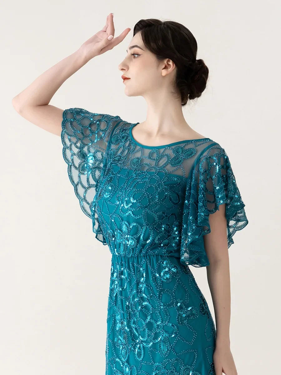 Robe Charleston Années 20 à Sequins et Franges