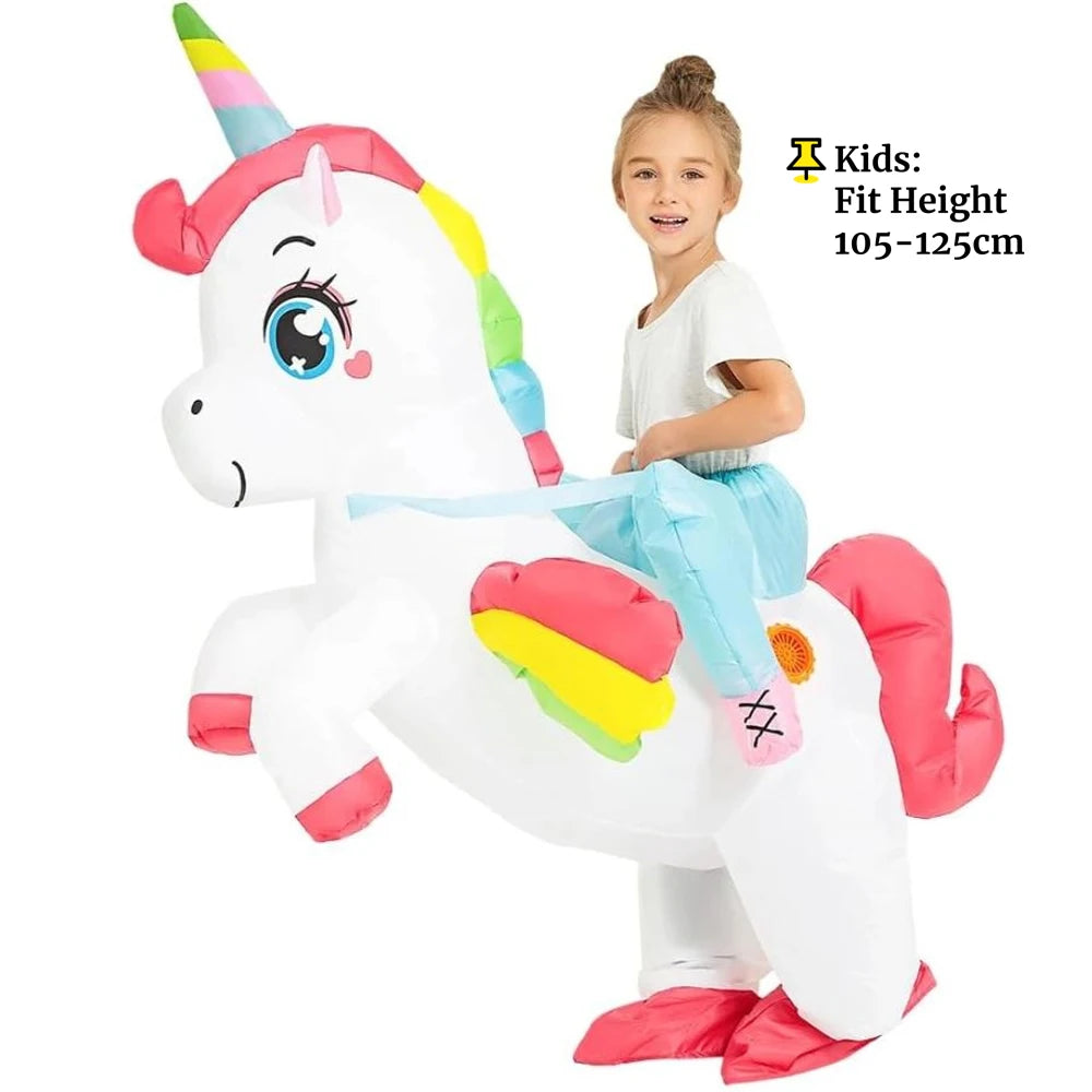 Déguisement Licorne Gonflable à Chevaucher - Costume Adulte Fantaisie – vue 7