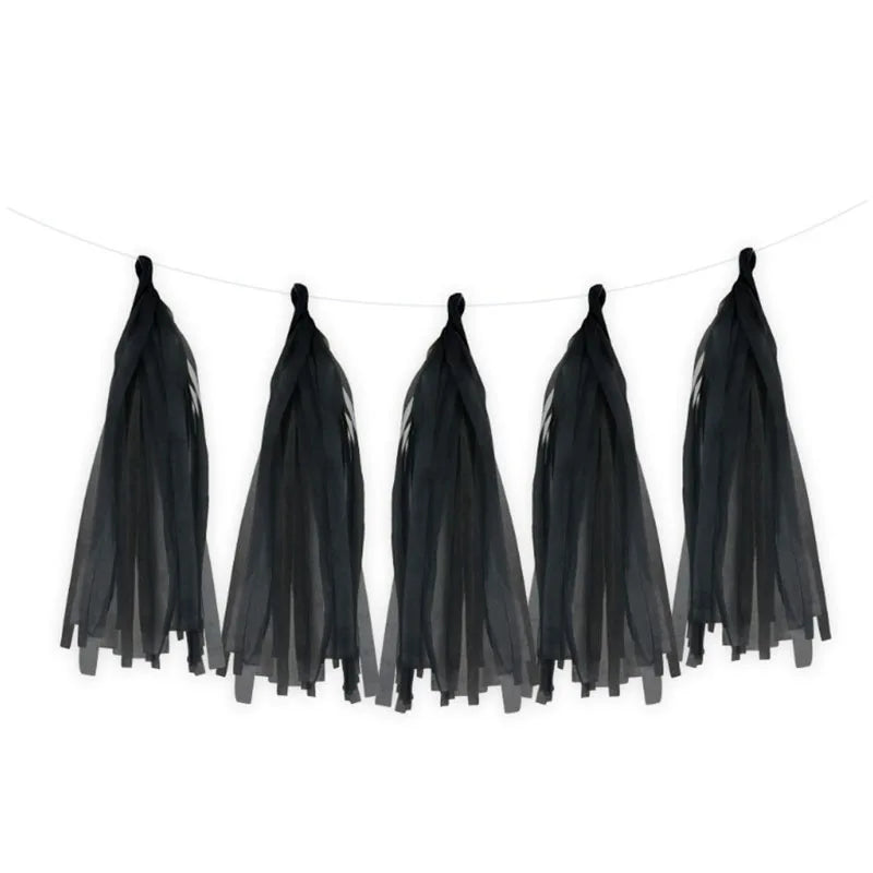 Guirlande Rideau Pompons Papier de Soie Décoration Fête – vue 15