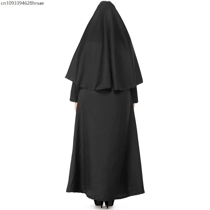 Déguisement Religieuse Robe Longue Noire