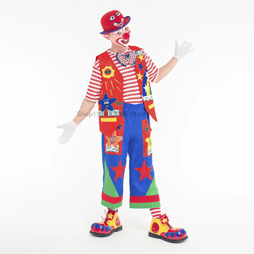 Déguisement Clown Rigolo Adulte – Tenue Colorée de Fête – vue 17