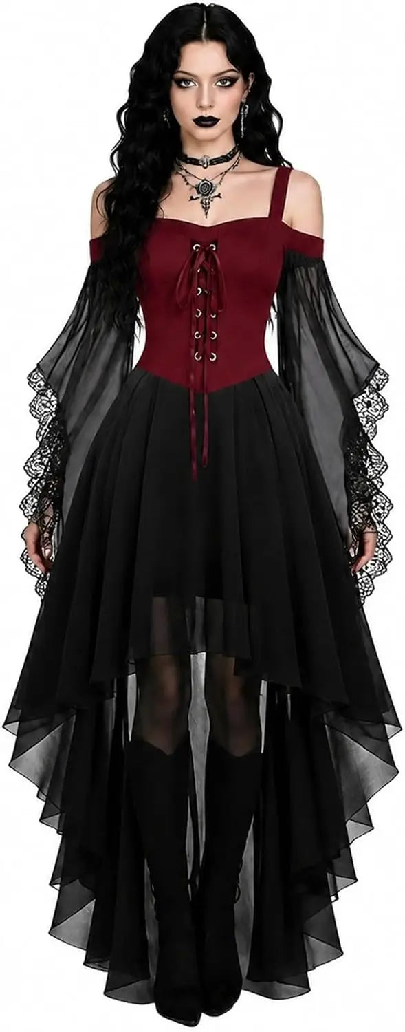 Robe Vampire à Manches Papillon en Résille – vue 11
