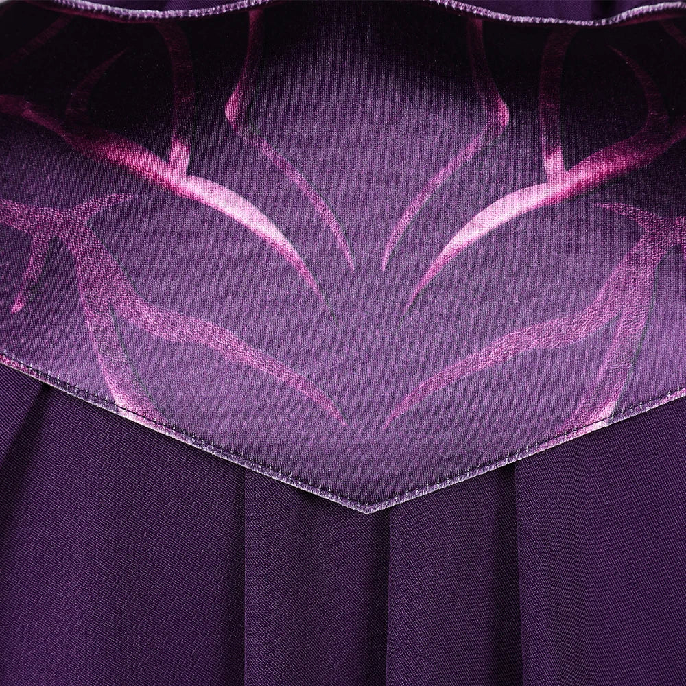 Cape de Sorcier Violette à Capuche – Médaillon Lumineux – vue 3