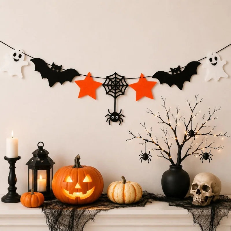 Guirlande Bannière en Feutrine Halloween - Fanions Décoratifs – vue 9