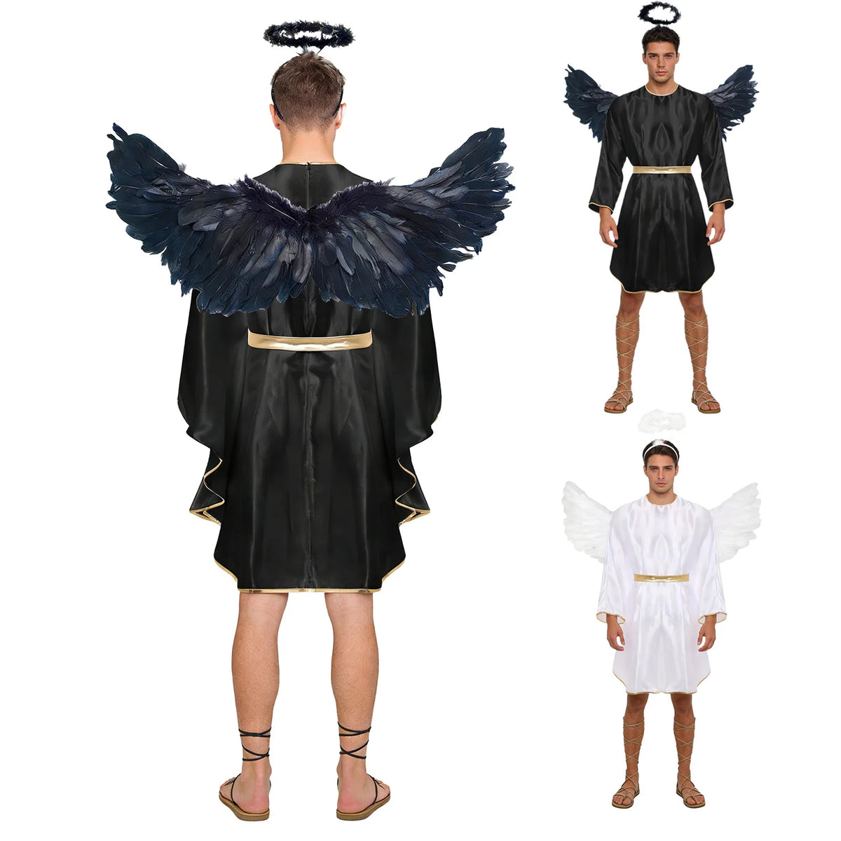 Déguisement Ange ou Démon Homme – Robe, Ailes et Coiffe