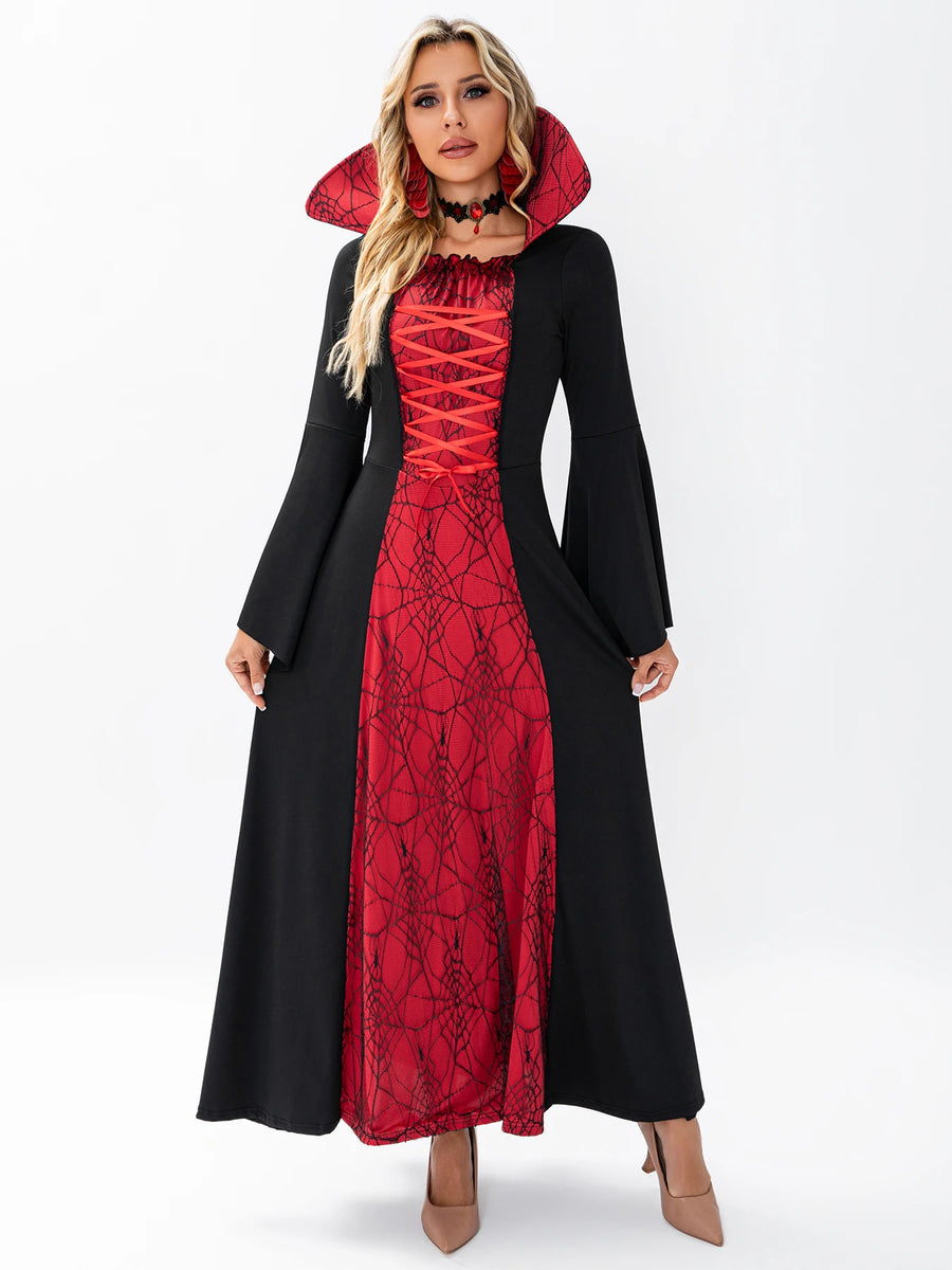 Robe Sorcière Gothique en Dentelle Toile d'Araignée – vue 5