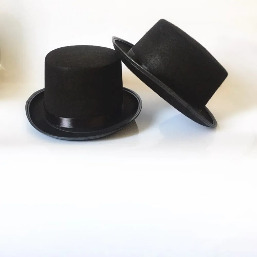 Chapeau Haut-de-Forme Noir Pliable – Magicien et Gentleman