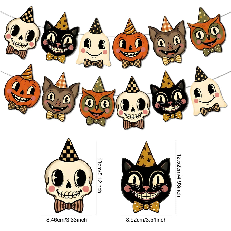 Guirlande décorative en papier Halloween – 5 coloris – vue 6