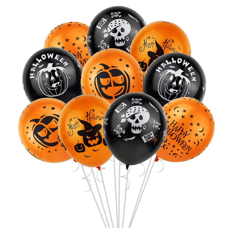 Set de Ballons Halloween - Fantôme, Chauve-souris et Citrouille