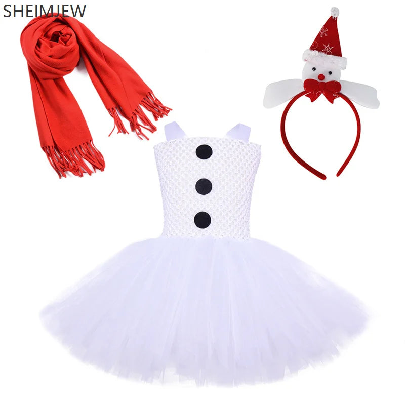 Robe Ballerine Bonhomme de Neige Femme
