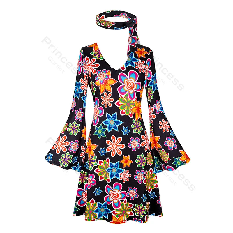 Robe Disco Années 70 Sexy avec Bandeau – vue 9