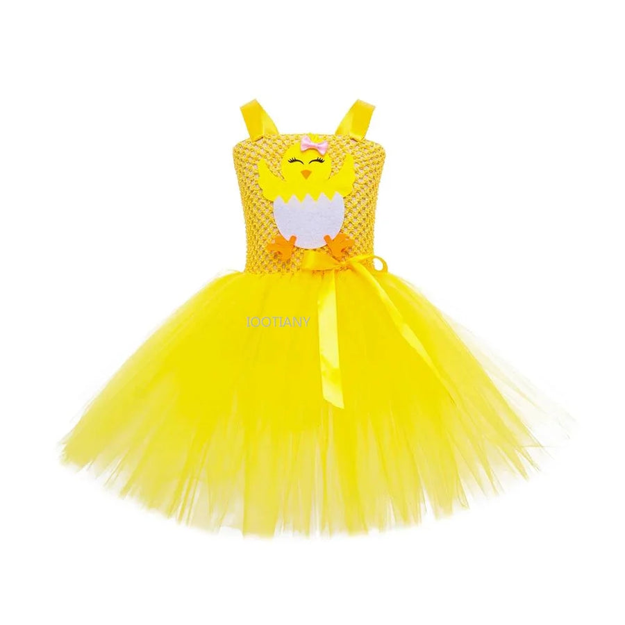 Robe Tutu Poussin Jaune Fille – vue 4