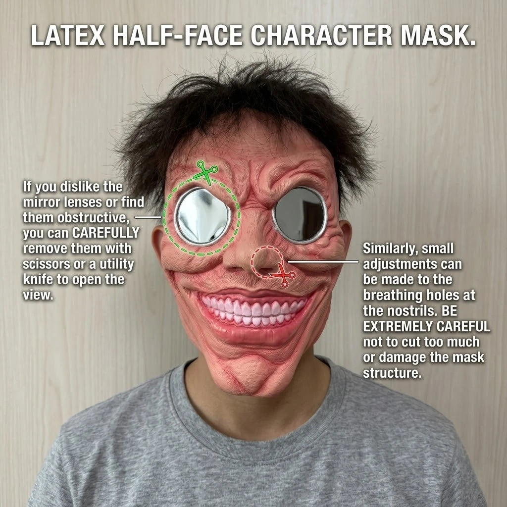 Demi-Masque Sourire Trou Noir Effrayant – vue 5