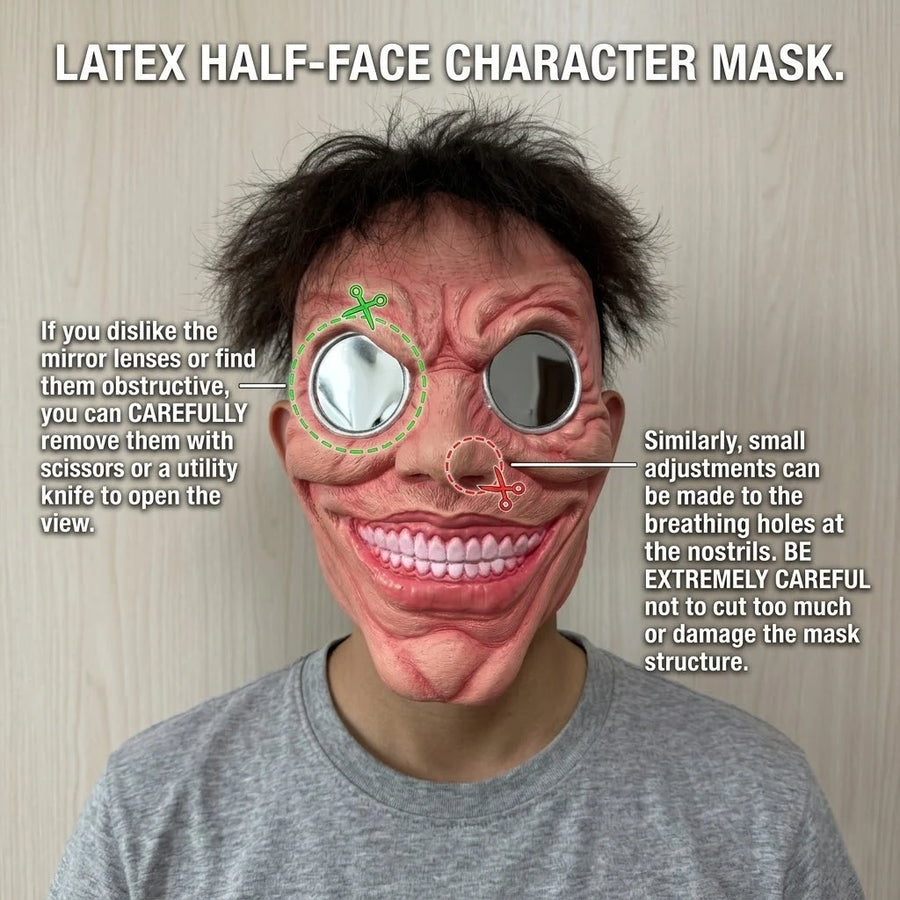 Demi-Masque Sourire Trou Noir Effrayant – vue 5