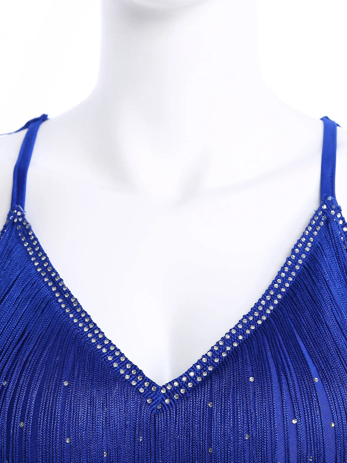 Costume de Danse Samba Latine Femme - Haut à Franges et Jupe à Pompons – vue 4