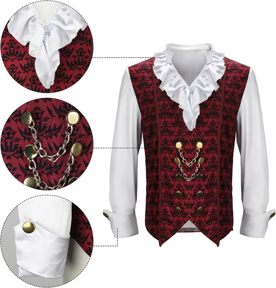 Déguisement Vampire Gothique Homme – Chemise et Cape
