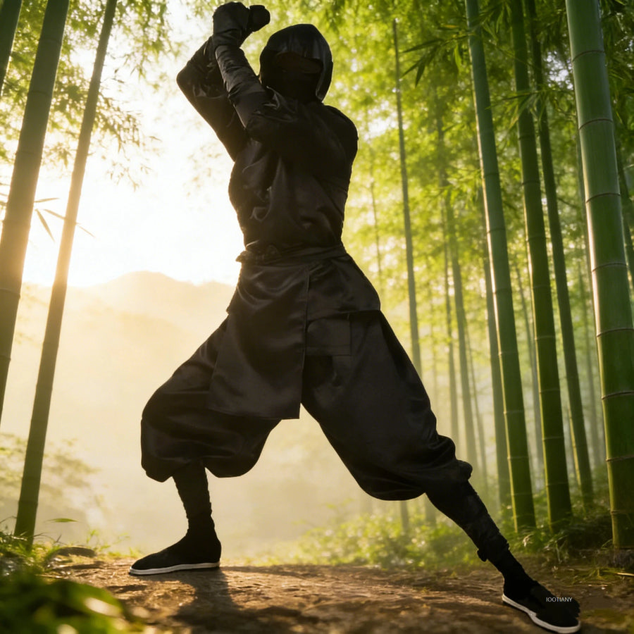 Déguisement Ninja Samouraï Adulte – Kimono à Capuche Noir