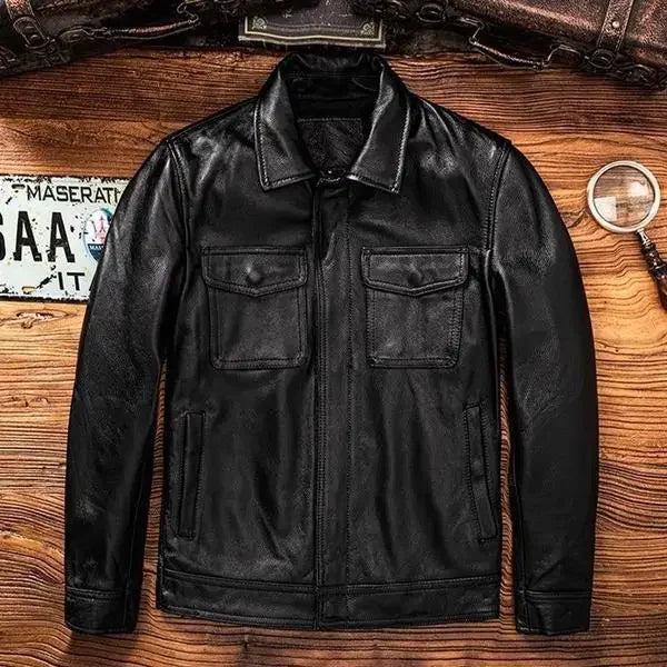Veste Motard Homme en Similicuir — Style Biker – vue 8