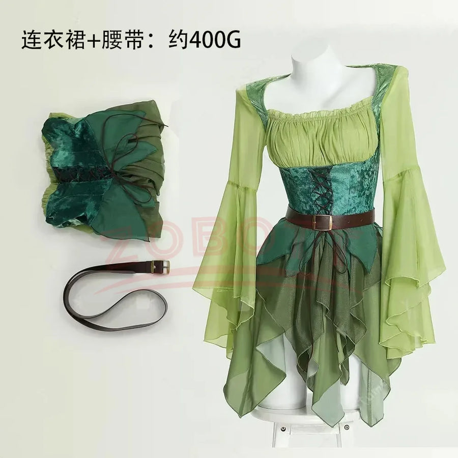 Déguisement Elfe Vert avec Ailes et Ceinture – vue 5