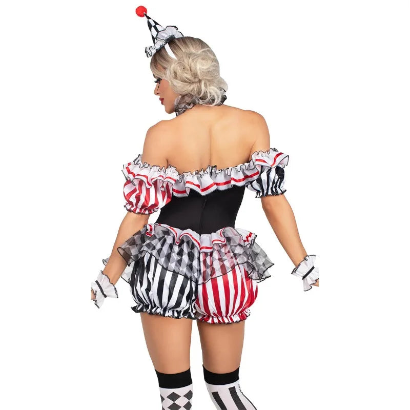 Déguisement Clown Arlequin Femme – Robe de Bouffon – vue 5