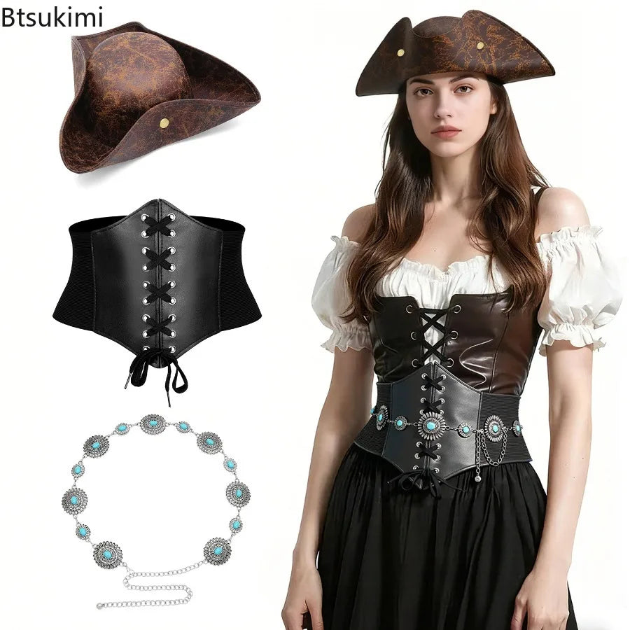 Kit Accessoires Pirate – Foulard et Ceinture Chaîne – vue 5