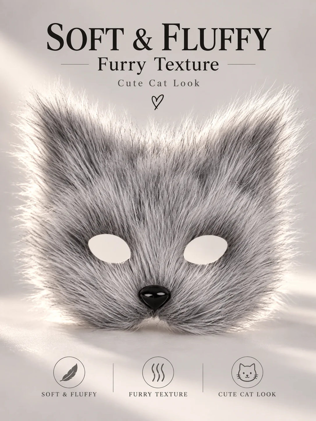 Kit Chat en Peluche – Masque, Gants et Queue – vue 3