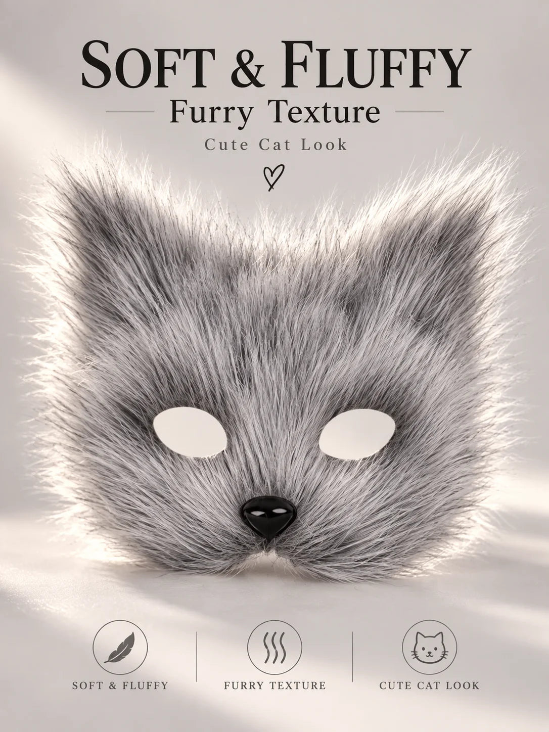 Kit Chat en Peluche – Masque, Gants et Queue – vue 3