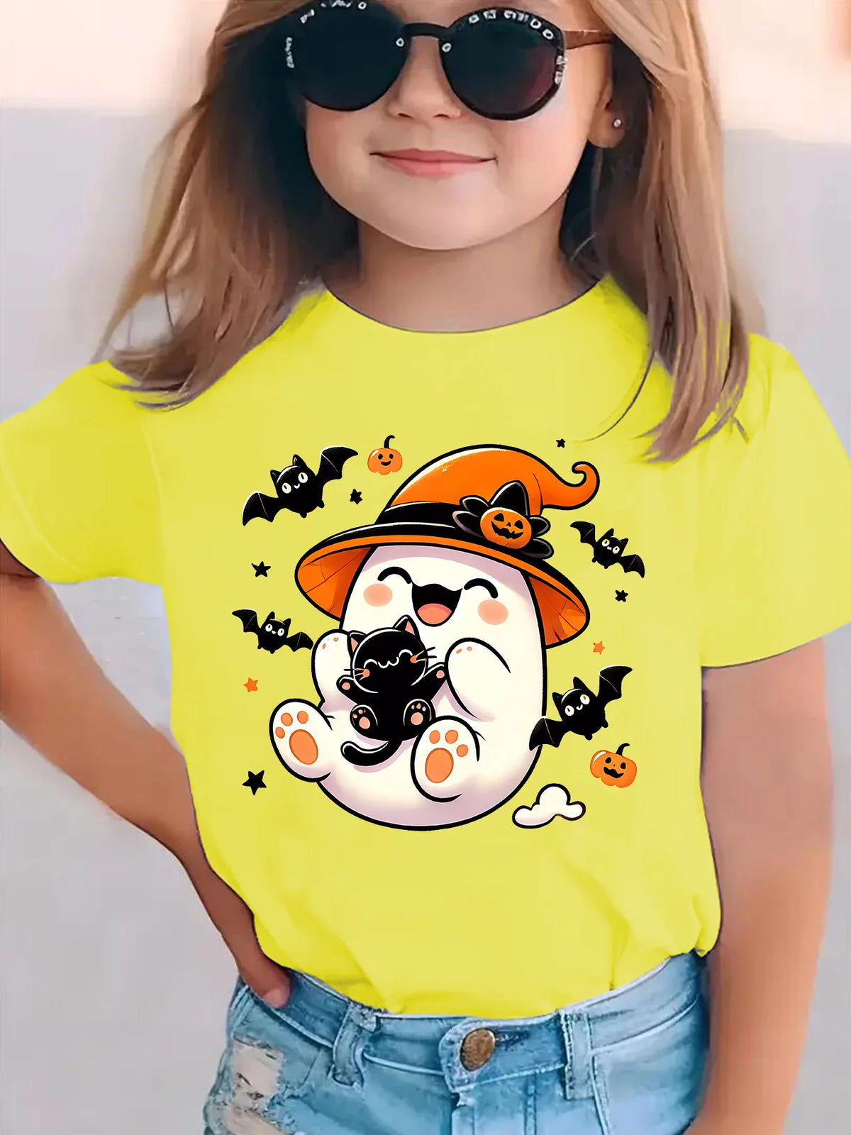 T-Shirts Famille Assortis Citrouille Halloween – vue 7