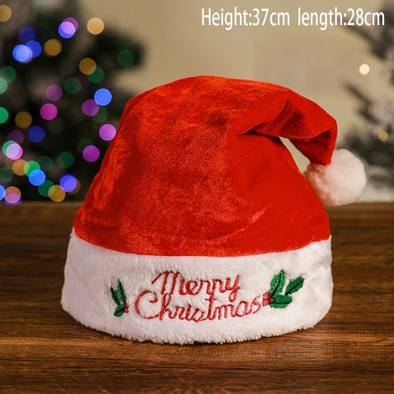 Bonnet de Père Noël Tricoté à Pompon et Fausse Fourrure – vue 16