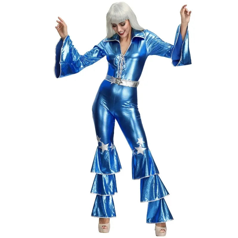 Combinaison Disco Hippie Années 70 Femme