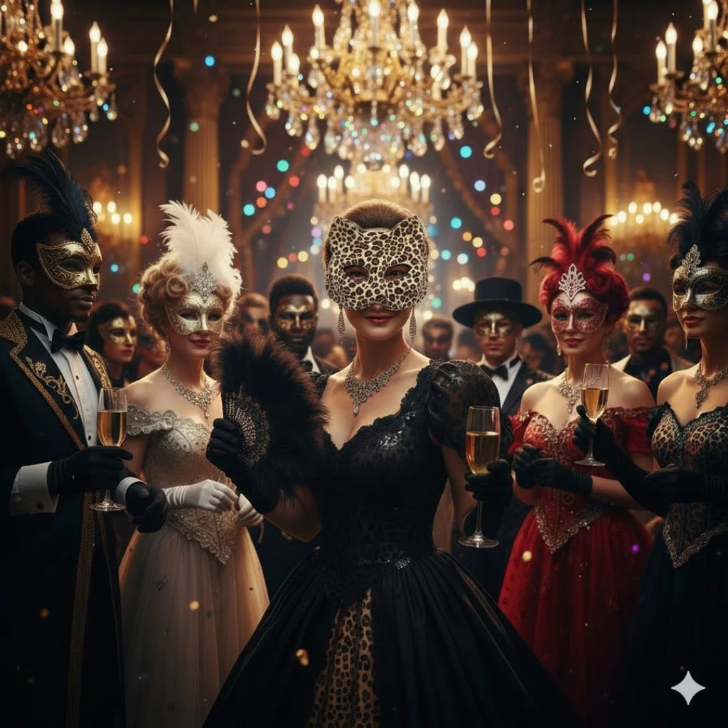 Masque de mascarade élégant pour couples – vue 4