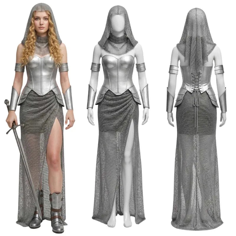 Costume Guerrière Médiévale Femme – Jupe et Accessoires