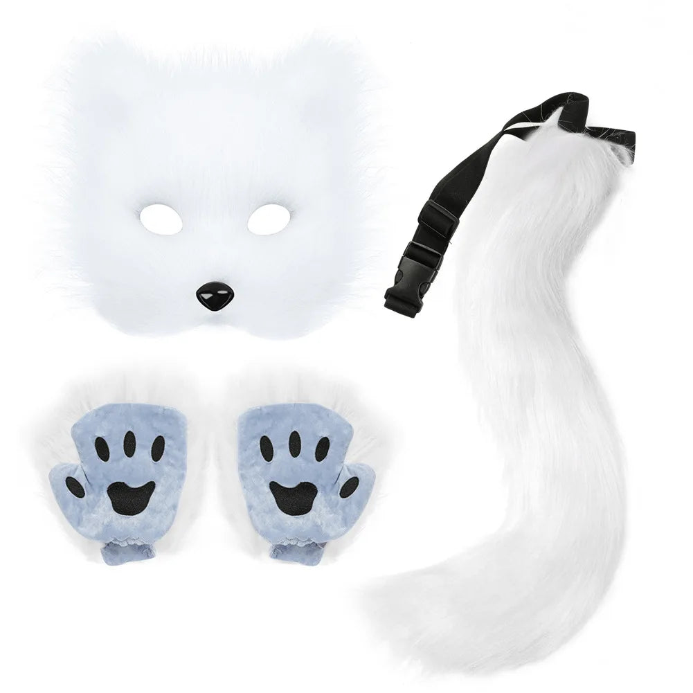 Kit Chat en Peluche – Masque, Gants et Queue – vue 7