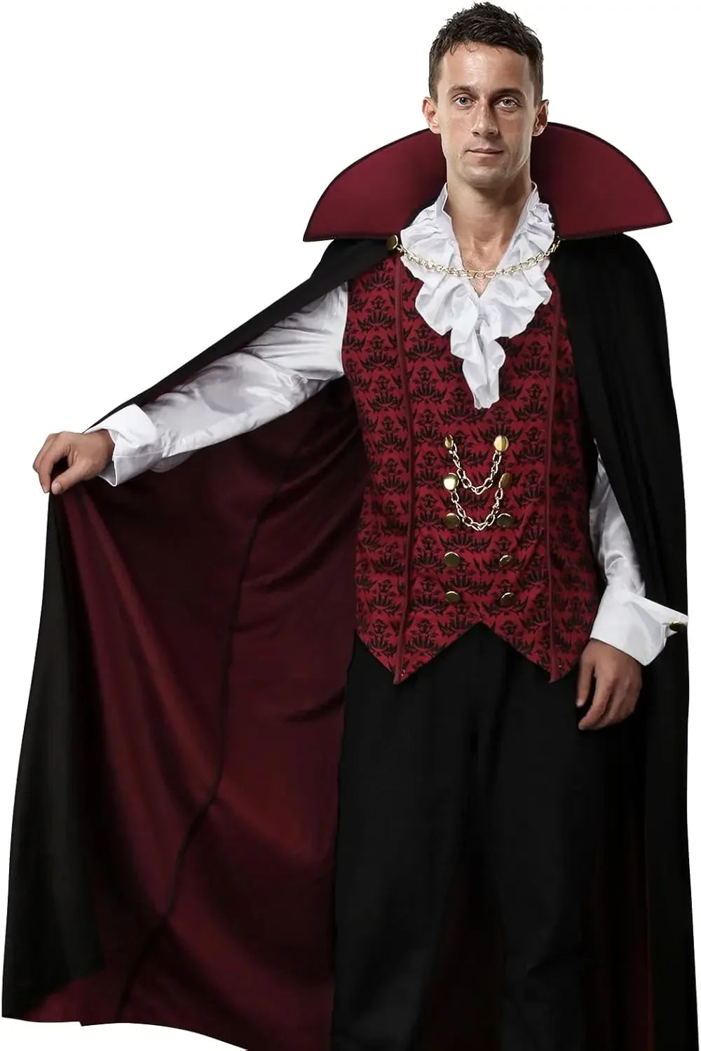 Déguisement Vampire Gothique Homme – Chemise et Cape